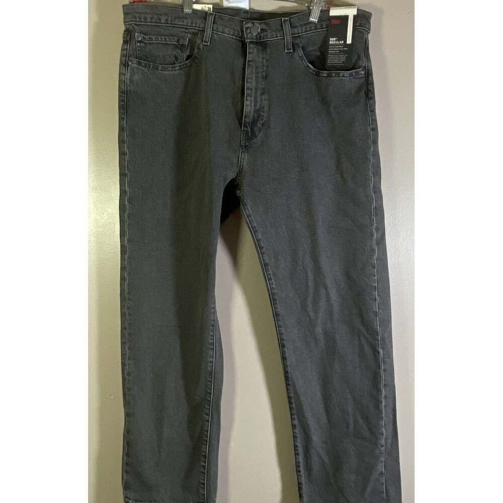 Levi's 505 Men 38x30 Regular Fit Straight Leg Zipper Fly Denim Jean Pants Gray